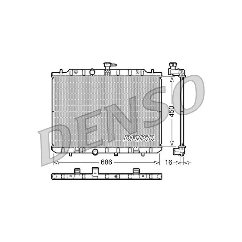 Radiateur, refroidissement du moteur DENSO DRM46009