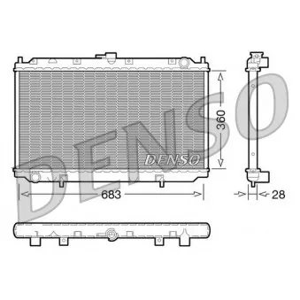 Radiateur, refroidissement du moteur DENSO DRM46010