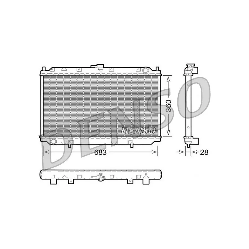 Radiateur, refroidissement du moteur DENSO DRM46010