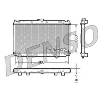 Radiateur, refroidissement du moteur DENSO DRM46011