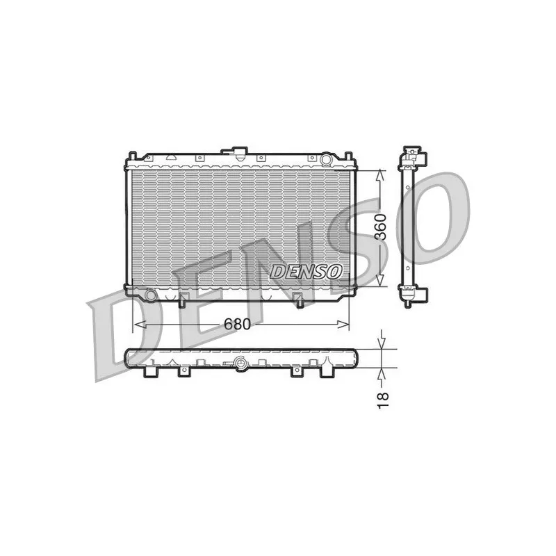 Radiateur, refroidissement du moteur DENSO DRM46011