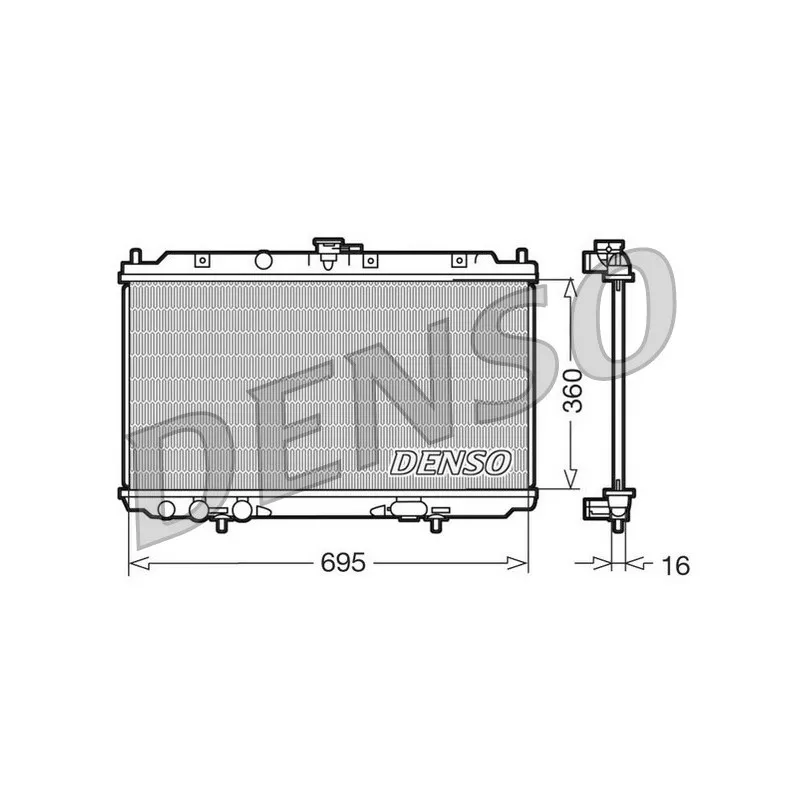 Radiateur, refroidissement du moteur DENSO DRM46012