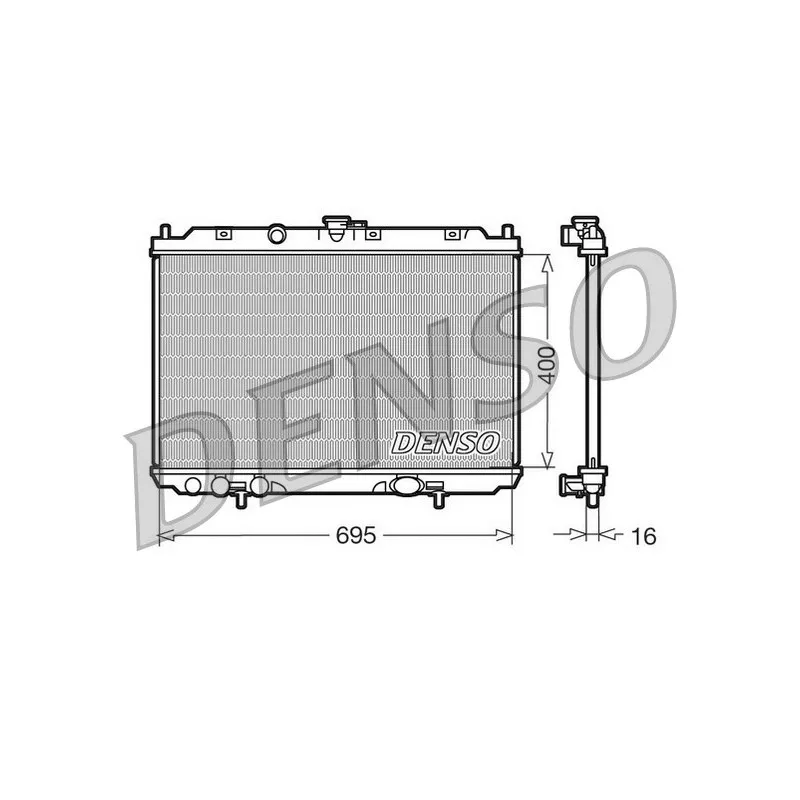 Radiateur, refroidissement du moteur DENSO DRM46013