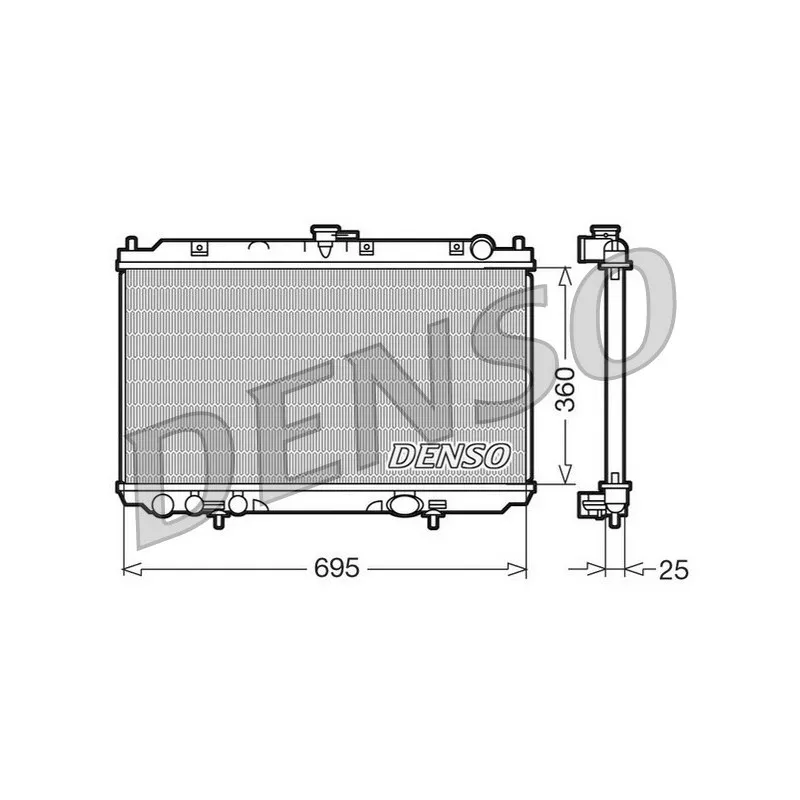 Radiateur, refroidissement du moteur DENSO DRM46014