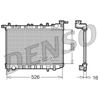Radiateur, refroidissement du moteur DENSO DRM46015
