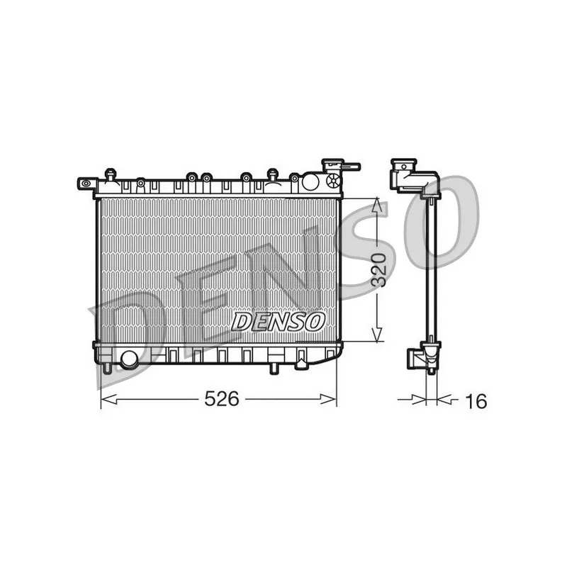 Radiateur, refroidissement du moteur DENSO DRM46015