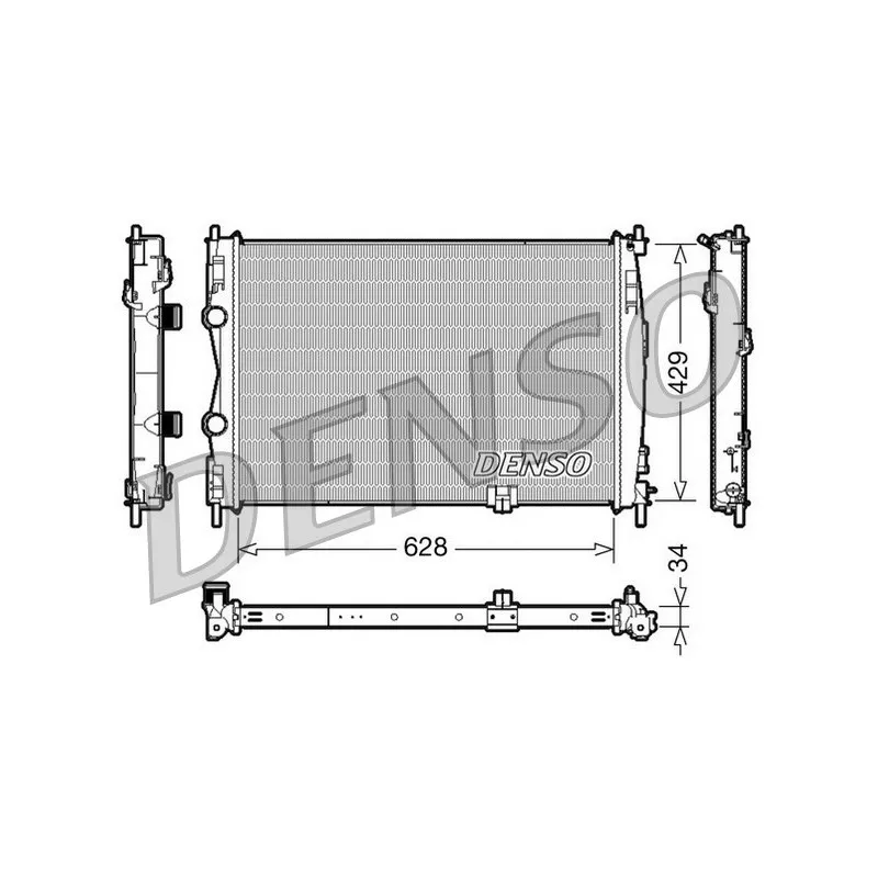 Radiateur, refroidissement du moteur DENSO DRM46017