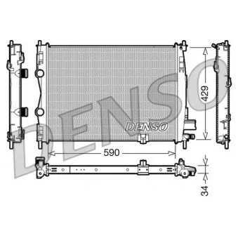 Radiateur, refroidissement du moteur DENSO DRM46018