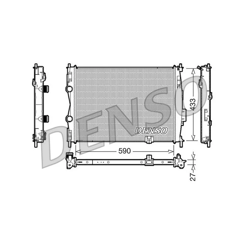 Radiateur, refroidissement du moteur DENSO DRM46019