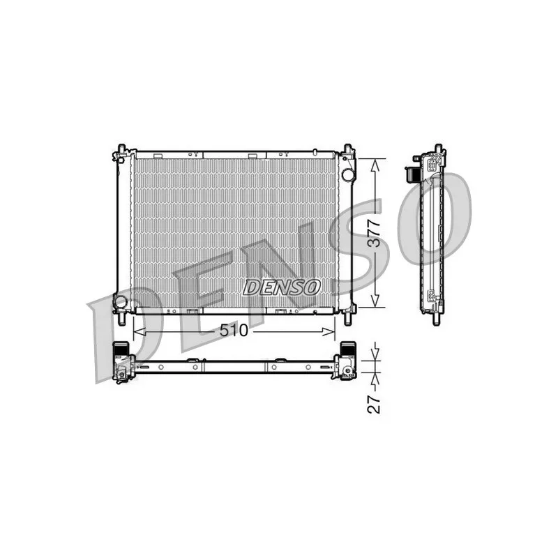 Radiateur, refroidissement du moteur DENSO DRM46022