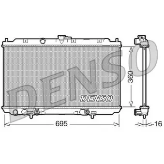 Radiateur, refroidissement du moteur DENSO DRM46024