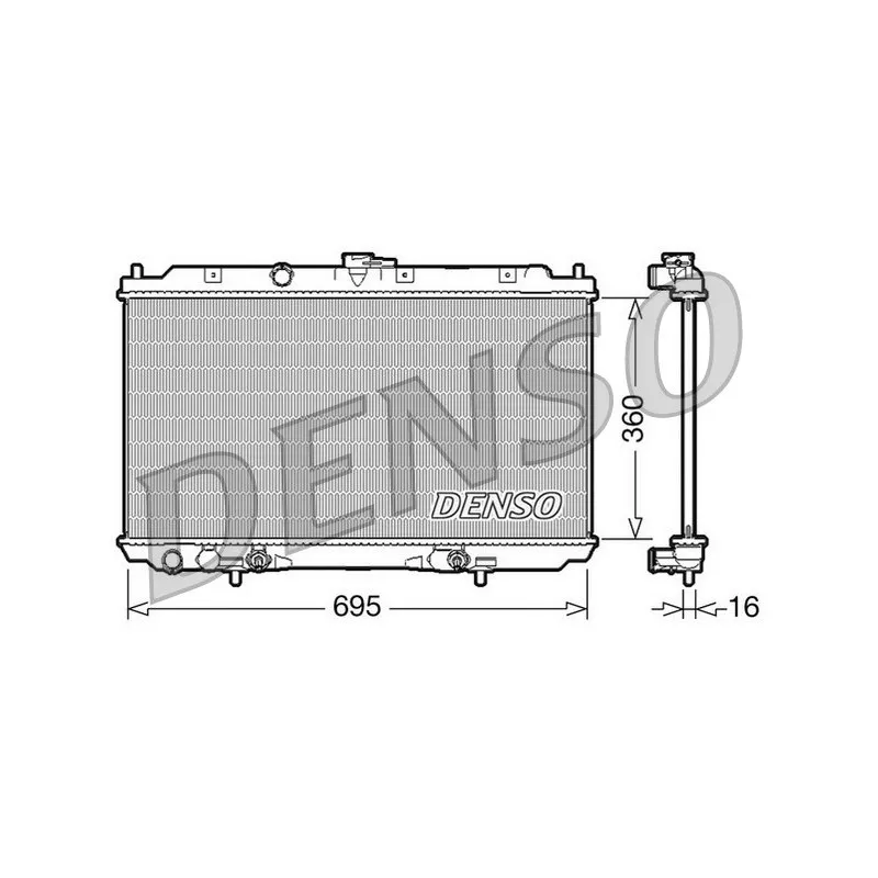 Radiateur, refroidissement du moteur DENSO DRM46024