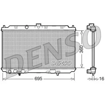 Radiateur, refroidissement du moteur DENSO DRM46025