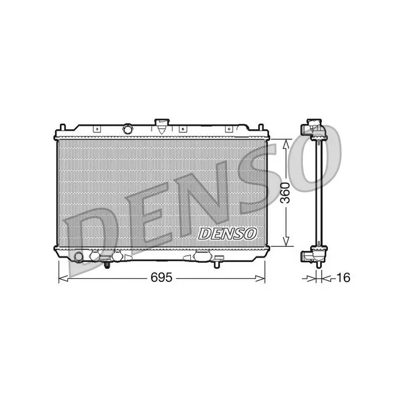 Radiateur, refroidissement du moteur DENSO DRM46025