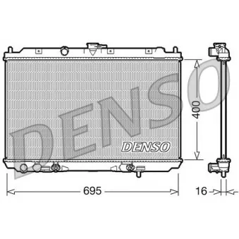 Radiateur, refroidissement du moteur DENSO DRM46026