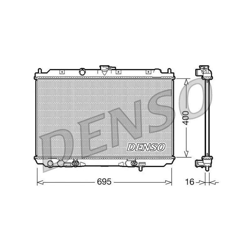 Radiateur, refroidissement du moteur DENSO DRM46026