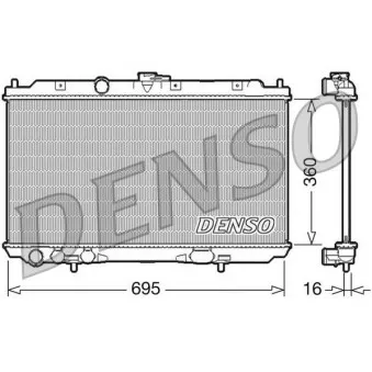 Radiateur, refroidissement du moteur DENSO DRM46027