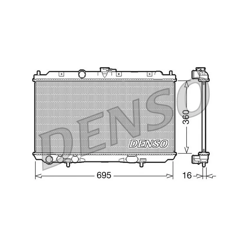 Radiateur, refroidissement du moteur DENSO DRM46027