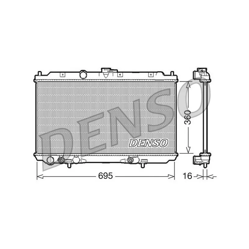 Radiateur, refroidissement du moteur DENSO DRM46028