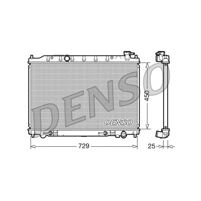 Radiateur, refroidissement du moteur DENSO DRM46029