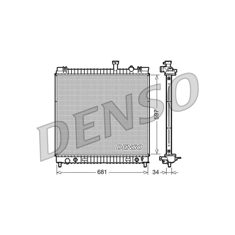 Radiateur, refroidissement du moteur DENSO DRM46031
