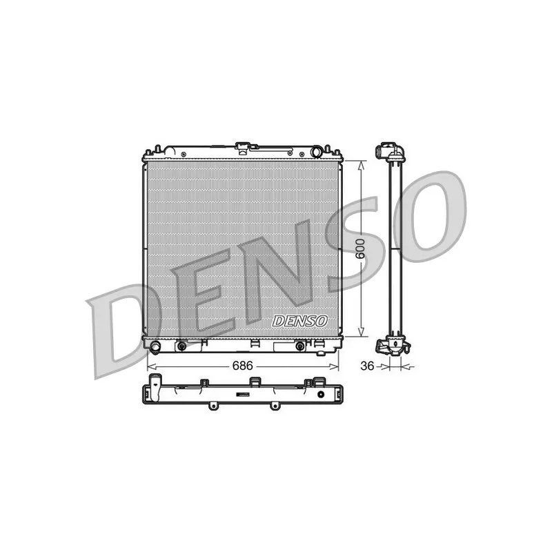 Radiateur, refroidissement du moteur DENSO DRM46032