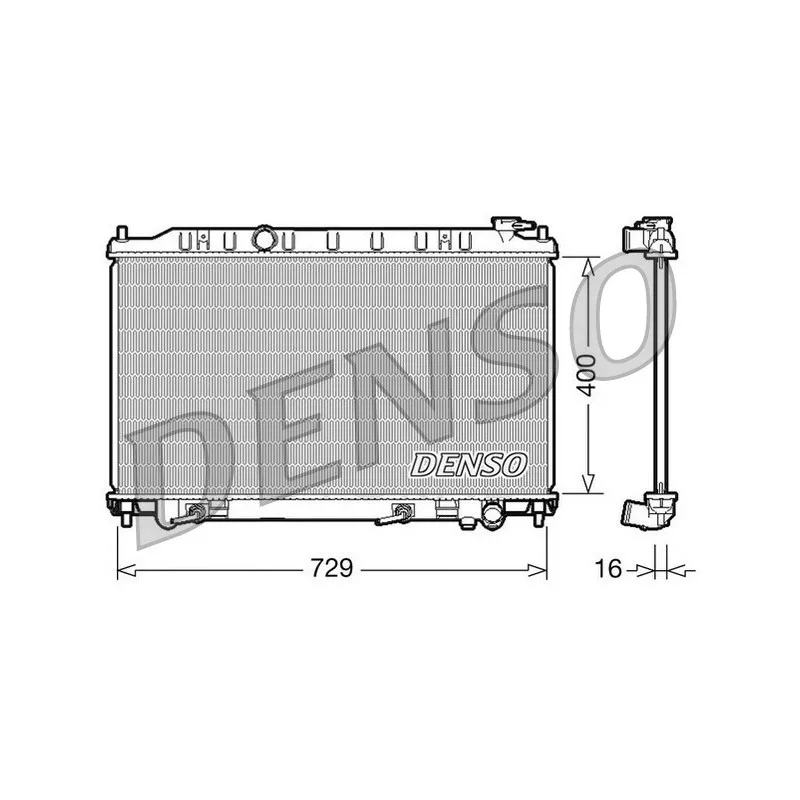 Radiateur, refroidissement du moteur DENSO DRM46033