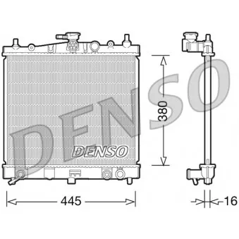 Radiateur, refroidissement du moteur DENSO DRM46036