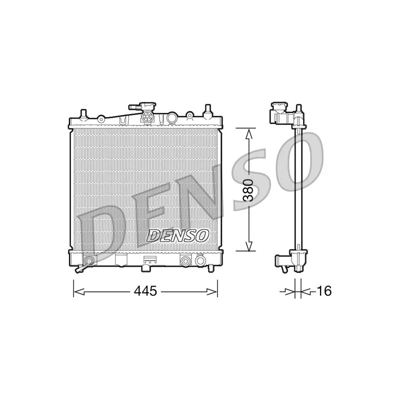 Radiateur, refroidissement du moteur DENSO DRM46036