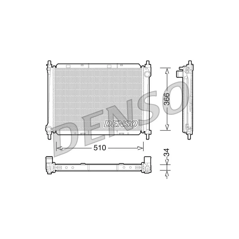 Radiateur, refroidissement du moteur DENSO DRM46037