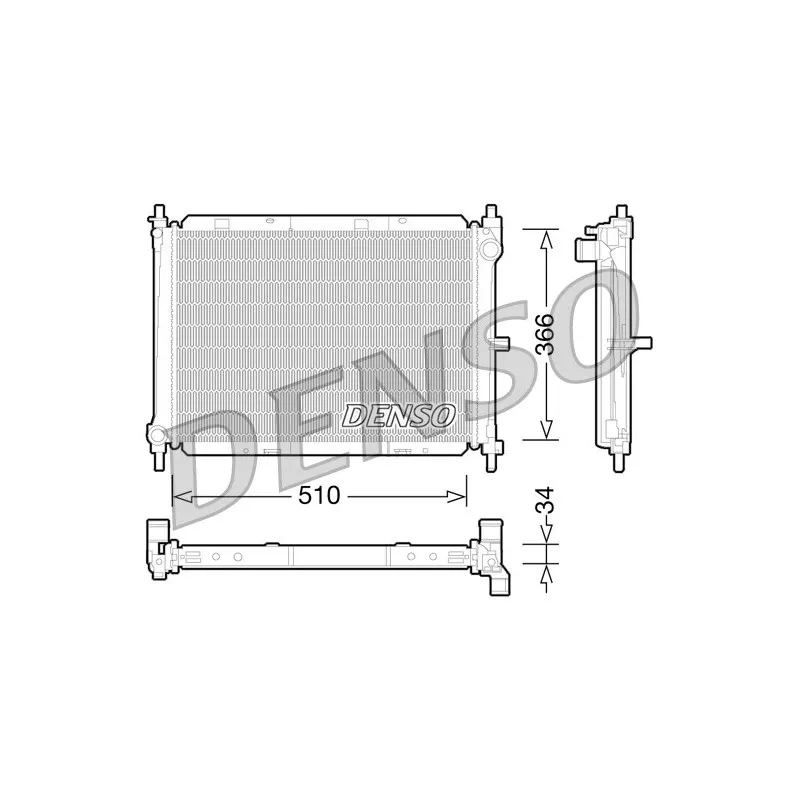 Radiateur, refroidissement du moteur DENSO DRM46038