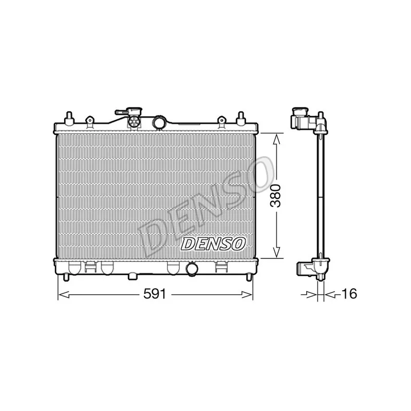 Radiateur, refroidissement du moteur DENSO DRM46040