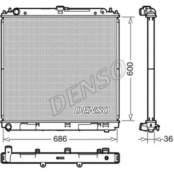 Radiateur, refroidissement du moteur DENSO DRM46041