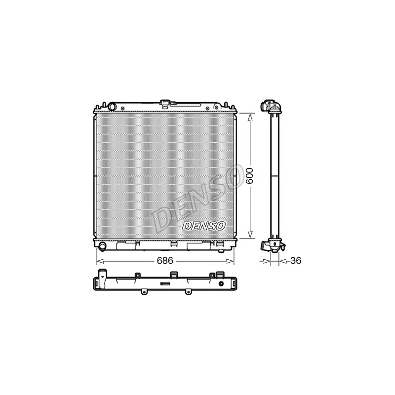 Radiateur, refroidissement du moteur DENSO DRM46041