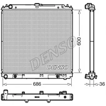 Radiateur, refroidissement du moteur DENSO DRM46042