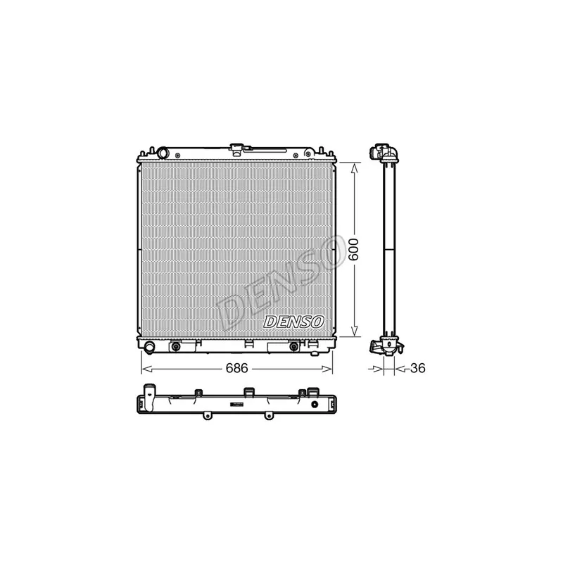 Radiateur, refroidissement du moteur DENSO DRM46042