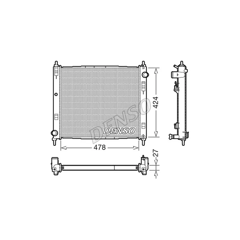 Radiateur, refroidissement du moteur DENSO DRM46044