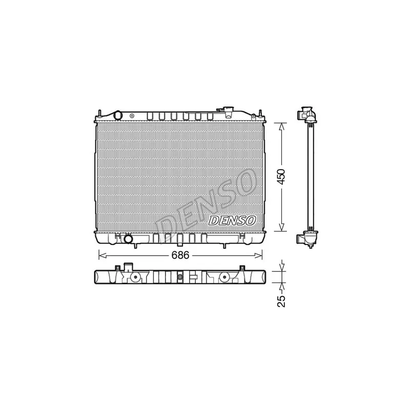 Radiateur, refroidissement du moteur DENSO DRM46050