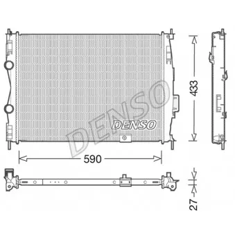 Radiateur, refroidissement du moteur DENSO DRM46051