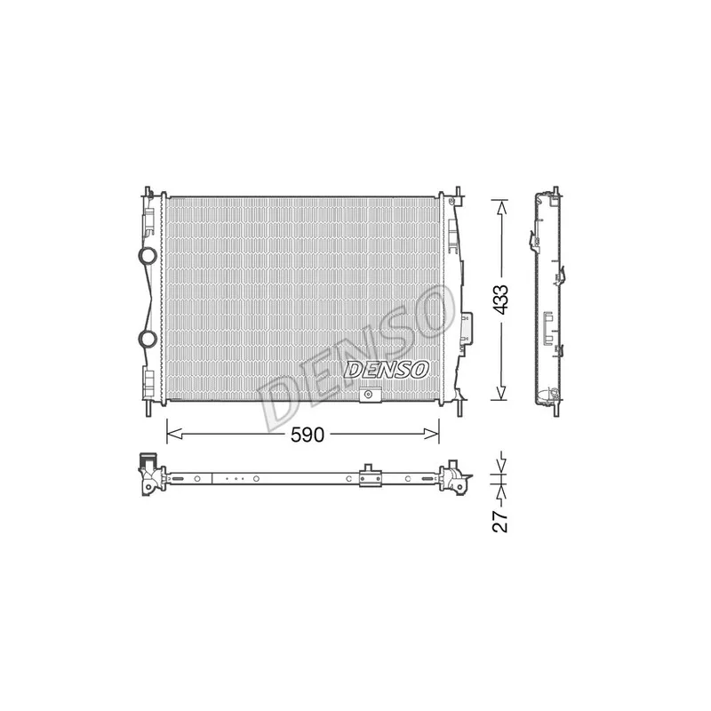Radiateur, refroidissement du moteur DENSO DRM46051