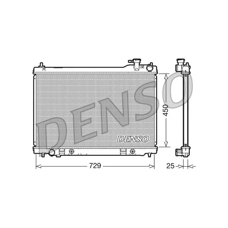 Radiateur, refroidissement du moteur DENSO DRM46100