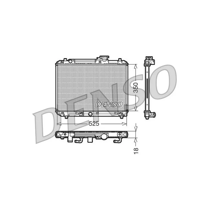 Radiateur, refroidissement du moteur DENSO DRM47002