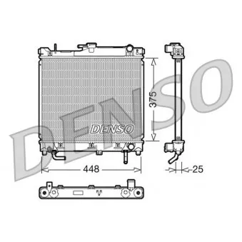 Radiateur, refroidissement du moteur DENSO DRM47003