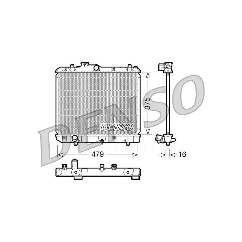 Radiateur, refroidissement du moteur DENSO DRM47004