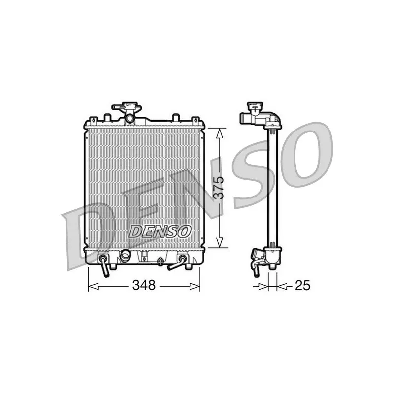 Radiateur, refroidissement du moteur DENSO DRM47009