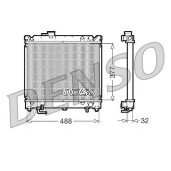Radiateur, refroidissement du moteur DENSO DRM47010