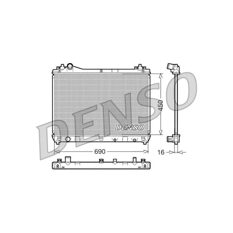 Radiateur, refroidissement du moteur DENSO DRM47011