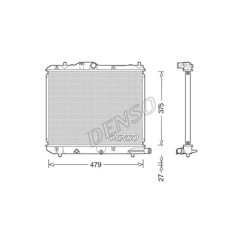 Radiateur, refroidissement du moteur DENSO DRM47013
