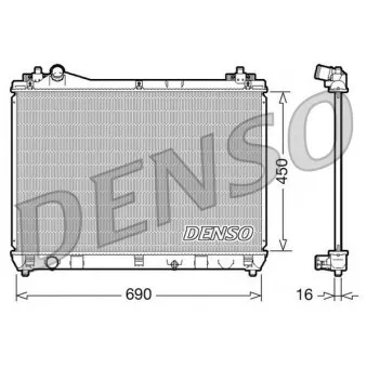 Radiateur, refroidissement du moteur DENSO DRM47016