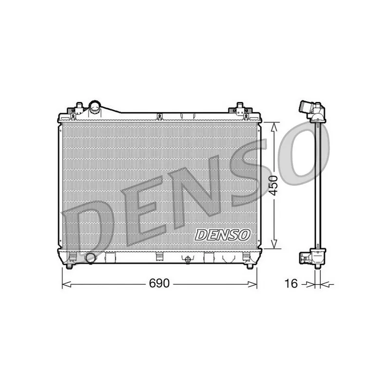 Radiateur, refroidissement du moteur DENSO DRM47016